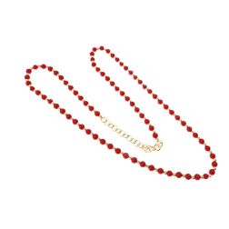Collana Girocollo sfere rosse