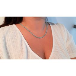 Collana Girocollo sfere turchese foto indossata