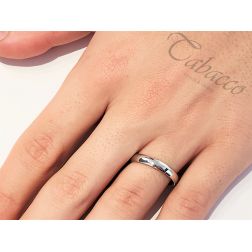 Fede Comoda Oro Bianco 3.5mm UNOAERRE foto indossata uomo