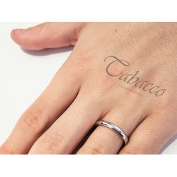 Fede Comoda Oro Bianco 3mm UNOAERRE foto indossata uomo