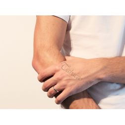 Fede Comoda Oro Bianco 3mm UNOAERRE foto indossata uomo