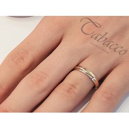 Fede Classica Bordi Oro Bianco 5gr UNOAERRE foto indossata uomo