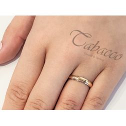Fede Classica Bordi Oro Bianco 5gr UNOAERRE foto indossata donna