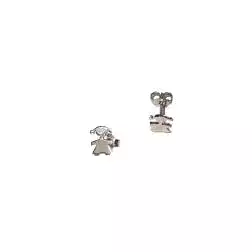 baby-girl earrings in 18kt white gold