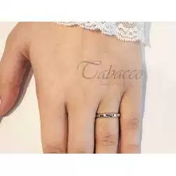Fede Hydra Slim Oro Bianco UNOAERRE foto indossata donna