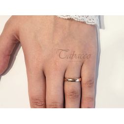 Fede Comoda Oro Rosa 3.5mm UNOAERRE foto indossata donna