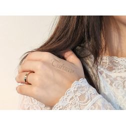 Photo of worn Wedding Band Cerchi di Luce 3,5 mm Yellow Gold by UNOAERRE