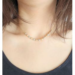 Collana a catena centro sfere tre colori