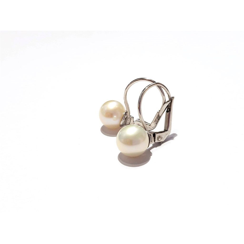Classic Pearl Earrings 7.5mm white gold