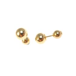 Orecchini Doppia Sfera In Oro Giallo 18kt