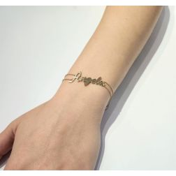 Bracelet with name Angela in yellow gold 18 kt