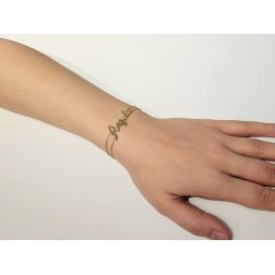 Bracelet with name Angela in yellow gold 18 kt