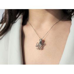photo of worn Small Octopus charm