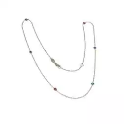 Girocollo Circle Gocce di Luce Colorate Multicolor oro bianco 3.60mm
