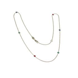 Necklace "Gocce di Luce" Multicolor in White Gold 3.6mm