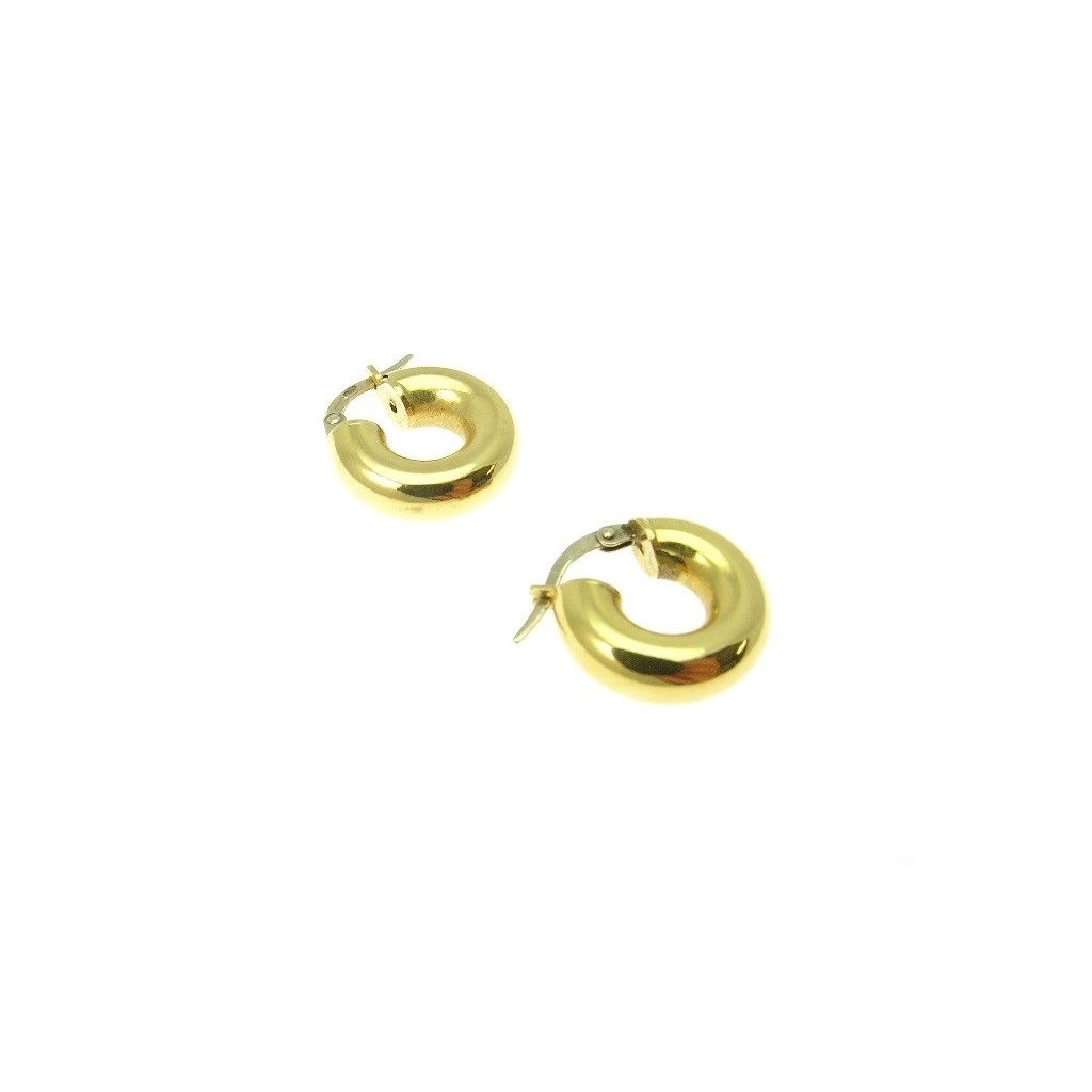 Boccole Semplici Oro Giallo 2cm x 4,8mm