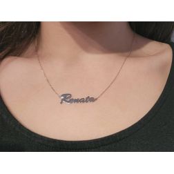 Necklace with name Renata in white gold 18 kt
