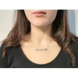 Collana Nome KIMBERLY in Argento - Pezzo Unico foto indossata