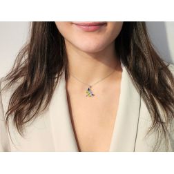 Ciondolo Farfalla Blu e Gialla