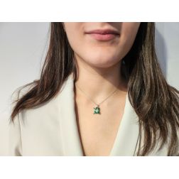 Ciondolo Rana con Diamanti foto indossata