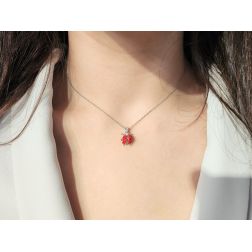 Ladybug Pendant with Diamonds photo worn