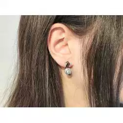 Photo of worn Snail Diamonds Earrings