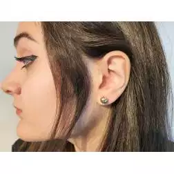 Orecchini Sfera 8mm Lucida superleggeri in Oro Giallo