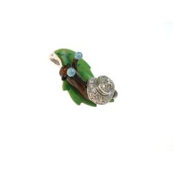 Snail on Leaf Pendant