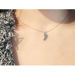 Ciondolo Piedino Oro Bianco