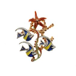Three fish Aquarius pendant