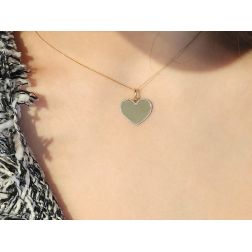 Yellow and white Gold Heart Pendant
