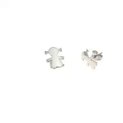 Orecchini bimba grande in oro bianco