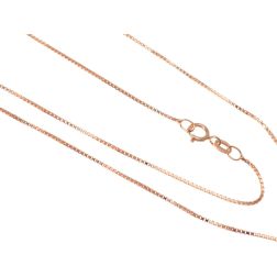 Necklace Veneta 45cm x 0.65mm 18kt rose gold - Spring-ring closure