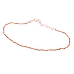 Bracciale sfere diamantate sfaccettate oro rosa 18kt