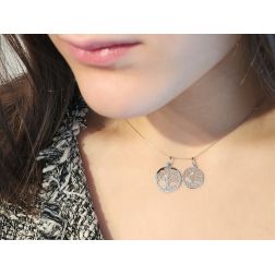 Ciondolo Albero Della Vita in Oro Bianco 18kt