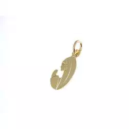 Ciondolo Madonnina che prega oro giallo