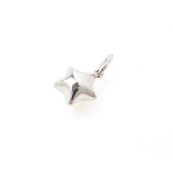 White gold rounded star charm