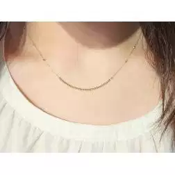 Collana 35 sfere lucide oro giallo