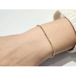 Faceted spheres bracelet 18kt yellow gold