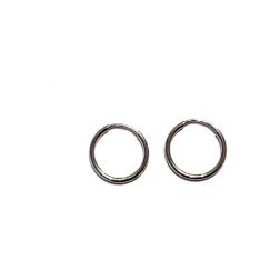 Boccole cerchi 1cm x 1mm in oro bianco
