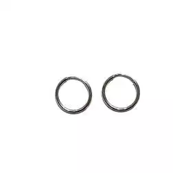 Hoops circles 1cm x 1mm in white gold