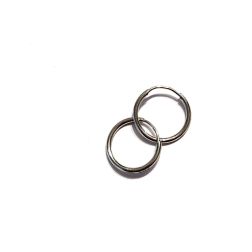 Boccole cerchi 1cm x 1mm in oro bianco