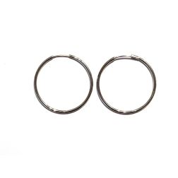 Hoops circles 1,95cm x 1mm in white gold
