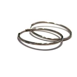 Boccole cerchi 1.95cm x 1mm in oro bianco