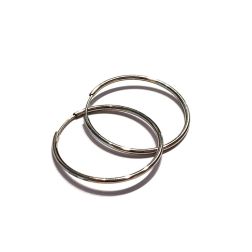 Hoops circles 1,95cm x 1mm in white gold