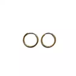 Hoops circles 1cm x 1mm in yellow gold