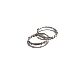 Hoops circles 1.20cm x 1mm in white gold