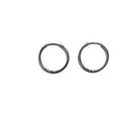 Hoops circles 1.20cm x 1mm in white gold