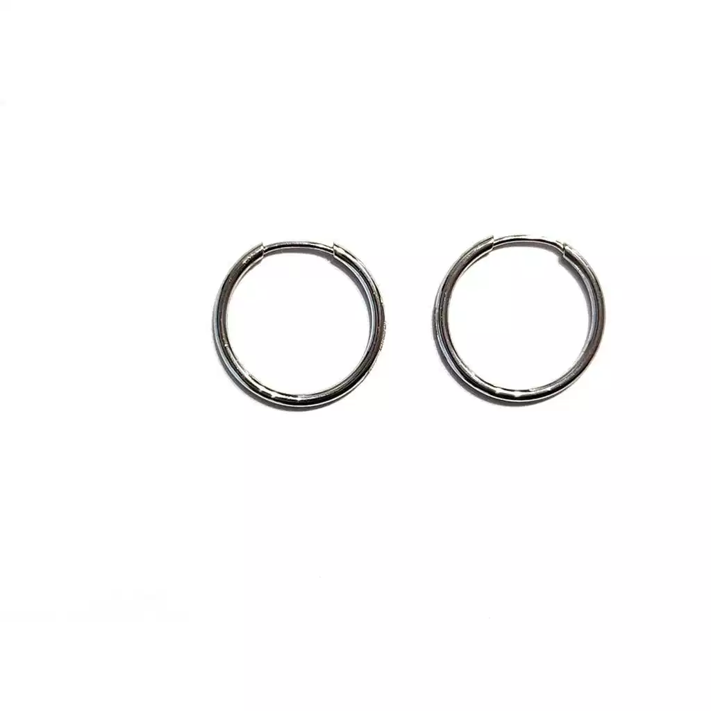 Boccole cerchi 1.15cm-1.20cm x 1mm in oro bianco