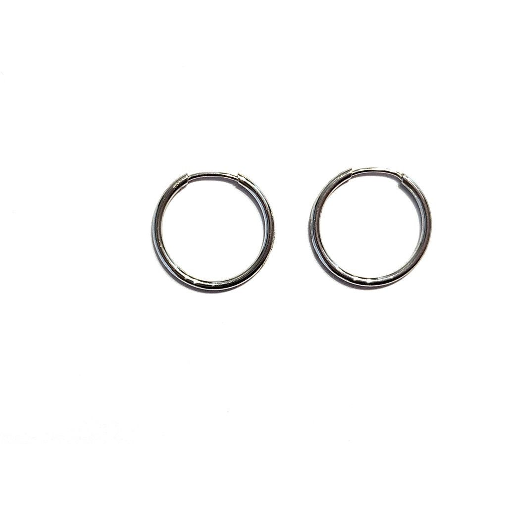 Hoops circles 1.20cm x 1mm in white gold